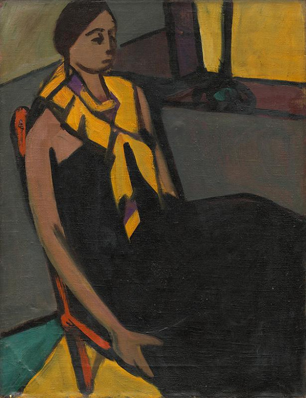 Eugen Nevan – Žena so žltou šatkou 