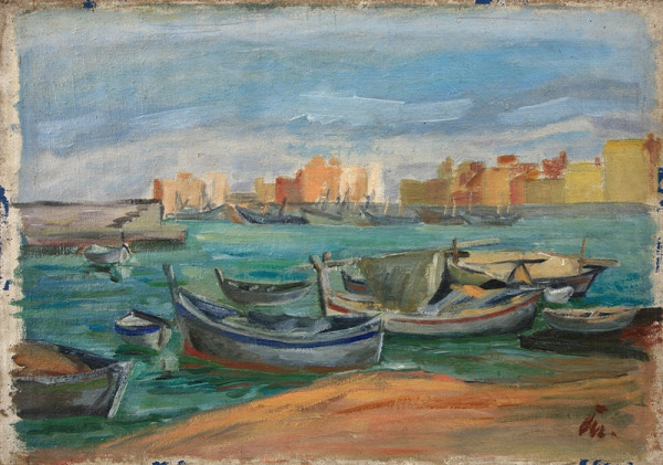 Matilda Čechová – Loďky v prístave - Anzio 