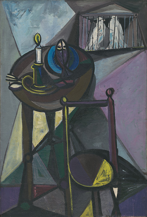 Ferdinand Hložník – Zátišie s klietkou 