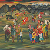 Július Považan – Odchod partizánov do hôr 