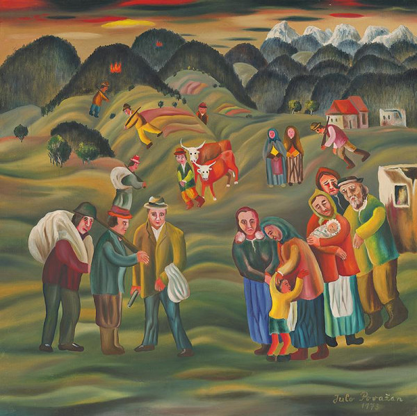 Július Považan – Odchod partizánov do hôr 