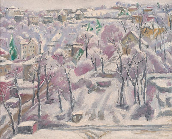 Ernest Zmeták – Pohľad z atelieru v zime 