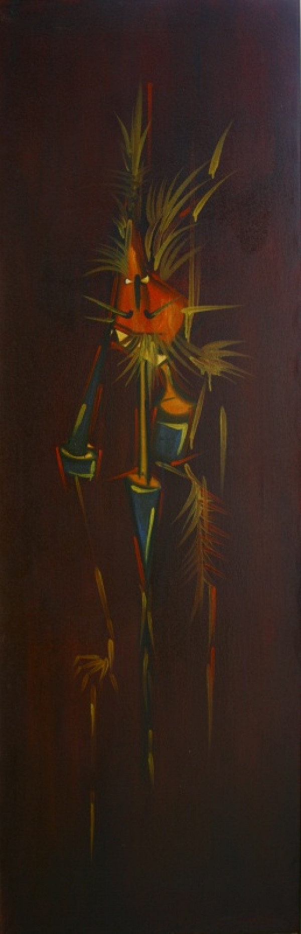 Karol Baron – Tvor v brnení-dvojstranný obraz 