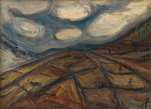 František Studený – Políčka s bielymi mrakmi 