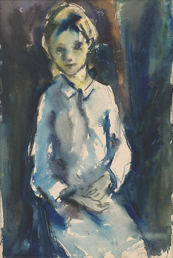 Vincent Hložník – Sediace dievča 