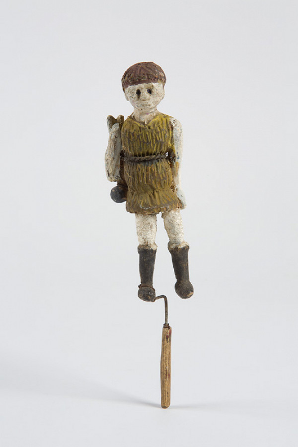 Štefan Siváň st. – Pastier so sekerkou - figúrka z betlehemu s vodiacou tyčou