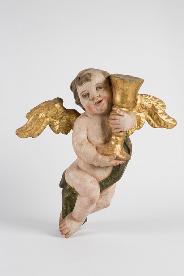 Slovenský rezbár z 2. polovice 18. storočia – Anjelik s kalichom 