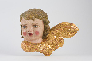 Slovenský rezbár z 2. polovice 18. storočia – Hlava anjela s krídlami 