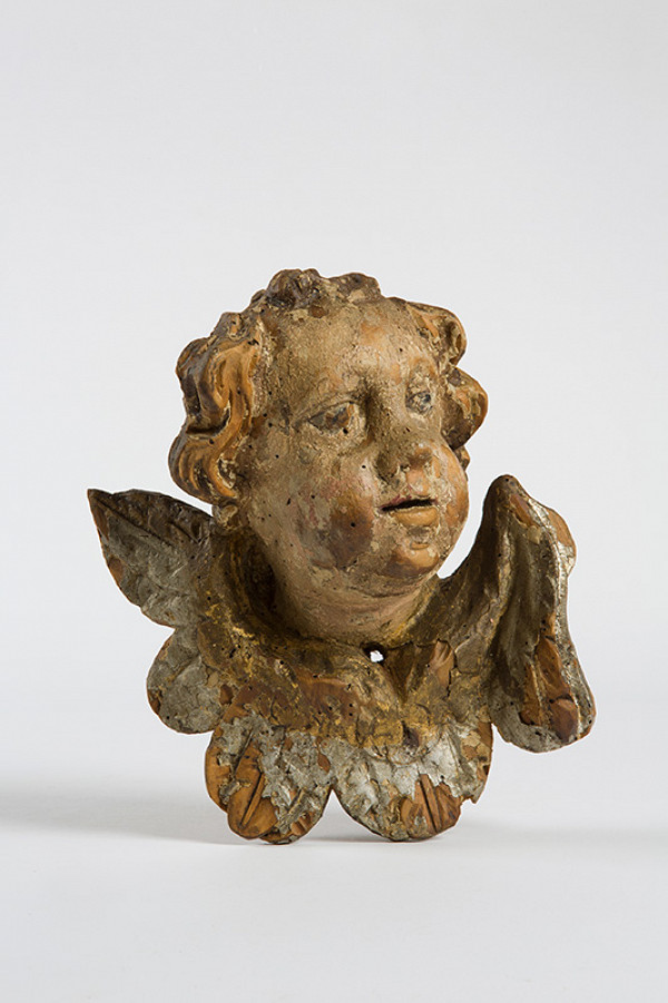 Slovenský rezbár z 2. polovice 18. storočia – Hlava anjela 