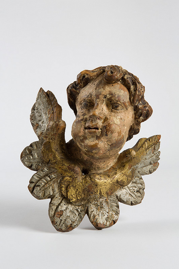 Slovenský rezbár z 2. polovice 18. storočia – Hlava anjela 