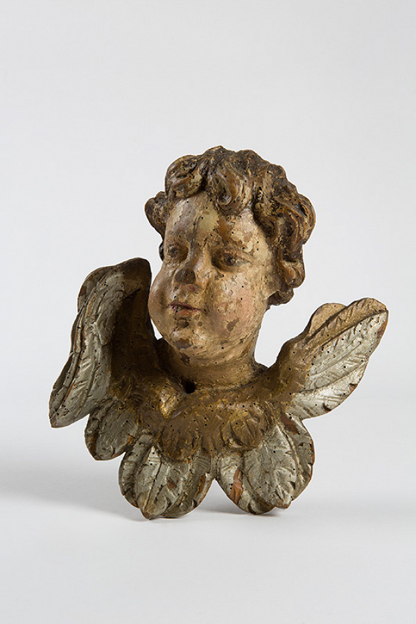 Slovenský rezbár z 2. polovice 18. storočia – Hlava anjela 