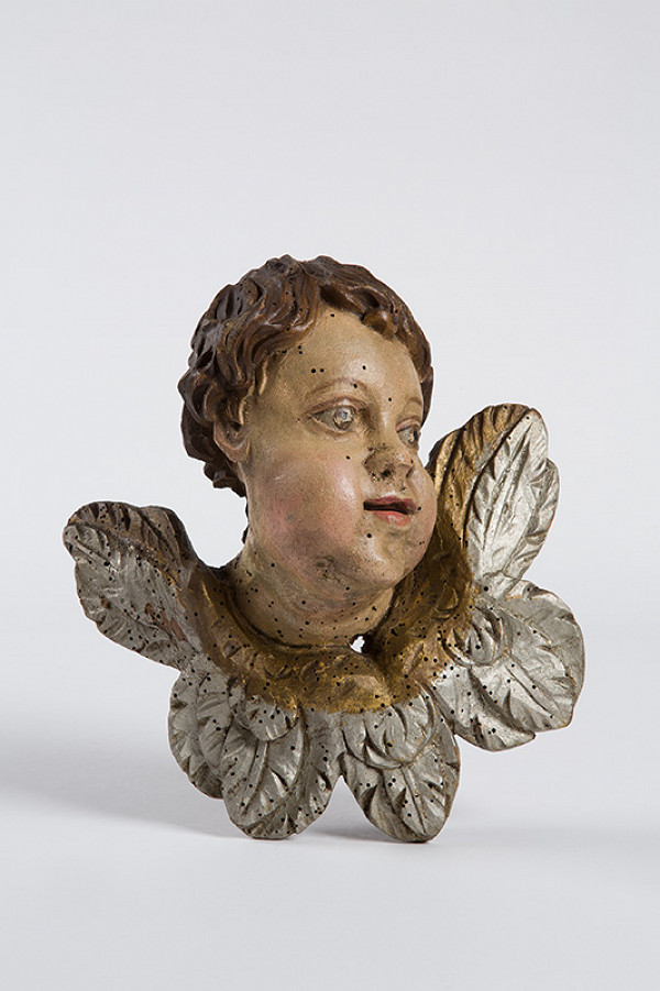 Slovenský rezbár z 2. polovice 18. storočia – Hlava anjela 