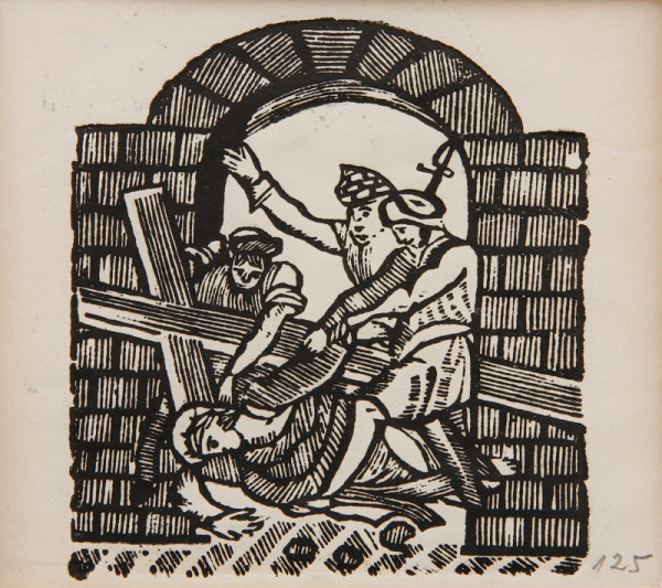 Neznámy autor – Pád pod krížom - III. zastavenie krížovej cesty 