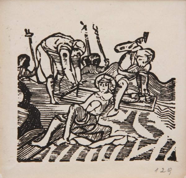 Neznámy autor – Pribíjanie na kríž - XI. zastavenie krížovej cesty 