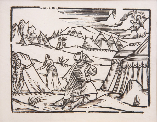 Neznámy autor – Boh sa zjavuje nad vojenským táborom 