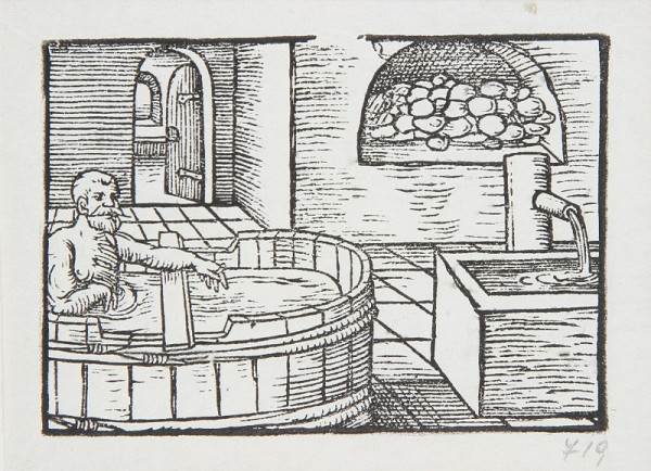 Neznámy autor – Kúpeľ - Ilustrácia kroniky 