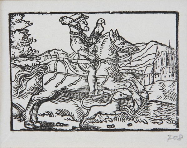 Neznámy autor – Sokoliar (Knieža ide na lov) - Ilustrácia k histórii o Valterovi a Grizelde 