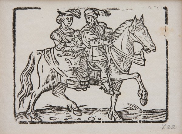 Neznámy autor – Šľachtický pár na koni 