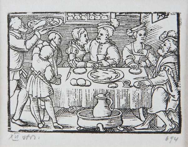 Neznámy autor – Záverečná hostina - Ilustrácia k histórii o Valterovi a Grizelde 