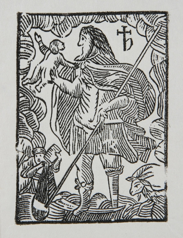 Neznámy autor – Saturn so znameniami Vodnára a Kozorožca - Ilustrácia kalendára 