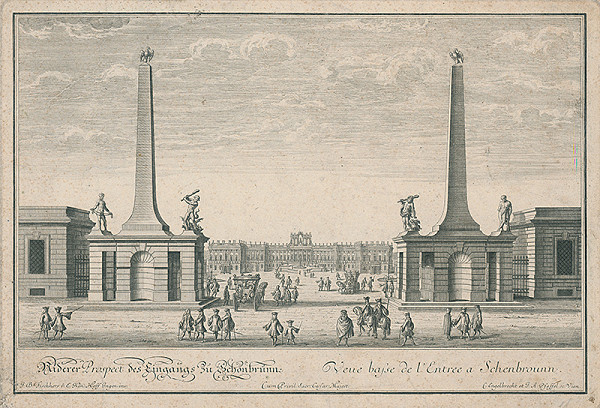 Christian Engelbrecht, Johann Andreas Pfeffel, Johann Bernhard Fischer von Erlach – Viedeň-Schönbrunn 