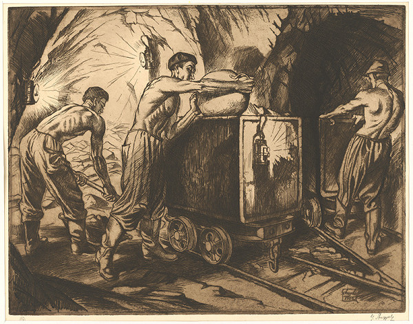 Gejza Angyal – Nakladanie rudy III. 