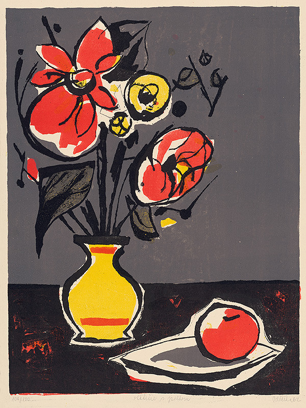 Milan Paštéka – Zátišie s jablkom 