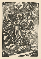 Moravský grafik zo začiatku 17. storočia – Korunovanie Panny Márie 