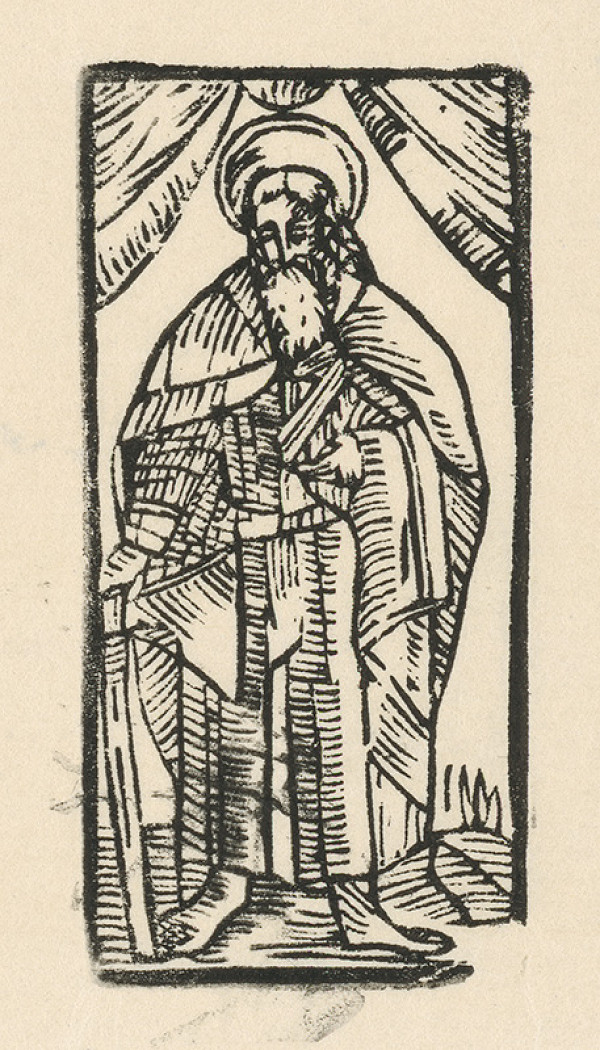 Moravský grafik zo začiatku 17. storočia – Apoštol Júda Tadeáš 