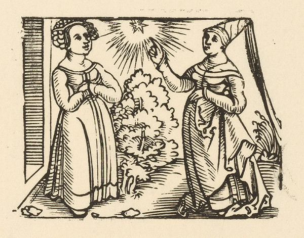 Nemecký grafik z 1. polovice 16. storočia – Rozhovor dvoch paní 