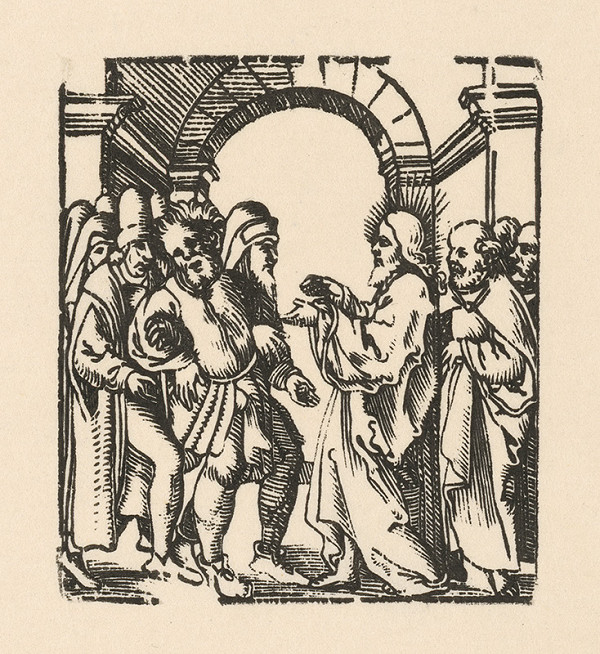 Nemecký grafik z 1. polovice 16. storočia – Kristus uzdravuje diablom posadnutého