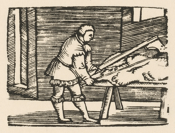 Nemecký grafik z polovice 16. storočia – Enšpígl odierajúci kožu 