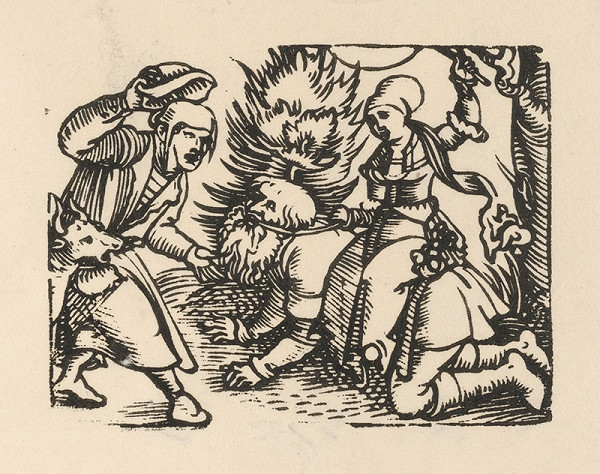 Nemecký grafik z 1. polovice 16. storočia – Aristoteles a Phylis 