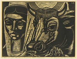 Július Szabó – Žena s kravou 