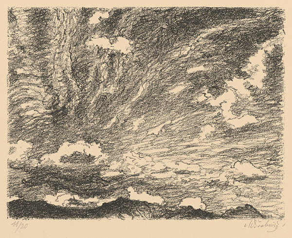 Max Švabinský – Veterné mračná nad horami 