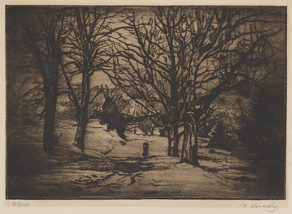 Viktor Hermély – Zimná krajina 