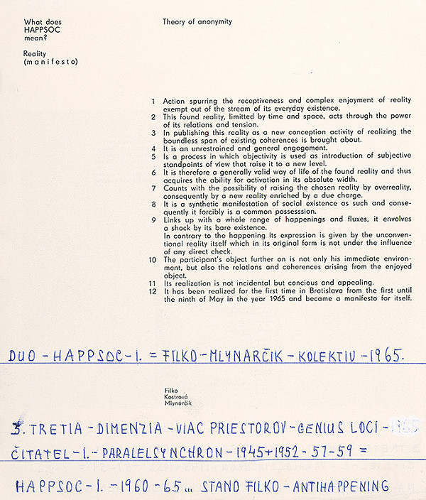 Stanislav Filko – HAPPSOC – 1. – 1960-65 – ... STANO FILKO - ANTIHAPPENING (časť názvu) 