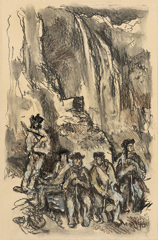 Jaroslav Vodrážka – Oddych pri vodopádoch 