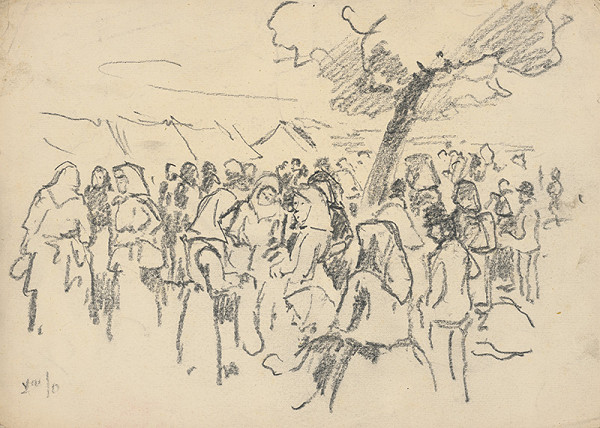 František Gyurkovits – Náčrt z trhu - Veľký trh 