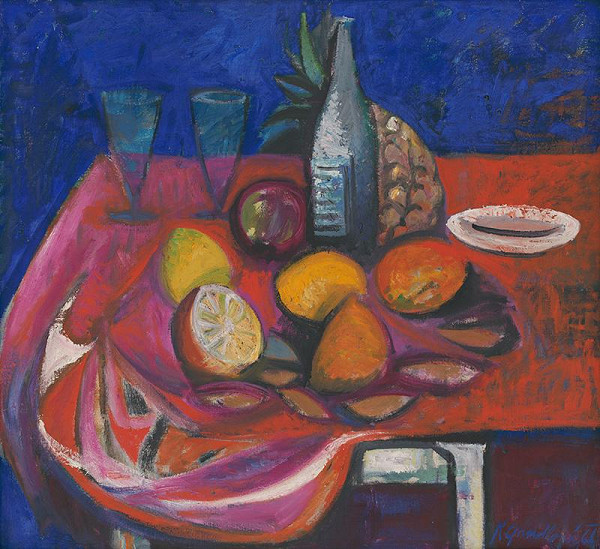 Kvetoslava Gandlová – Zátišie s ananásom 