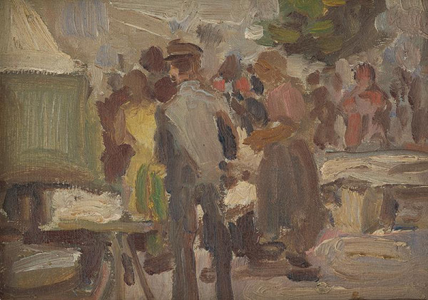 František Gyurkovits – Scénka z trhu 