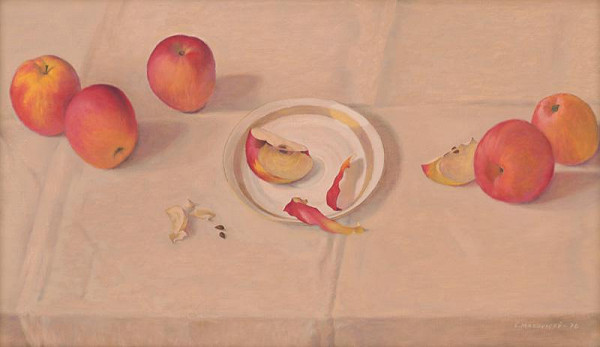 Emil Makovický – Zátišie s jabĺčkami I. 
