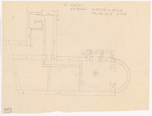 Oskár Winkler – Rodinný dom Dr. Schaleta v Rimavskej Sobote. Pôdorys základov. M 1:50. 
