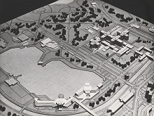Vladimír Dedeček, Stanislav Talaš, Neznámy autor – Súťažný návrh na nemocnicu s poliklinikou v Bratislave – Petržalke. Model. 