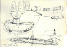 Emil Belluš – Pamätník padlých hrdinov na Slavíne. Pohľad a časť pôdorysu (schodisko a časť hrobového miesta). M nezn 