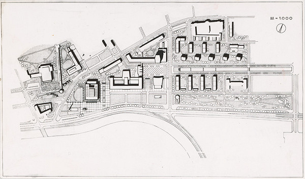 Ján Svetlík – Návrh pamätníka SNP na Bánoši v Banskej Bystrici. Situácia.  