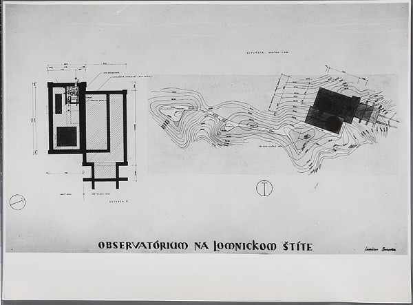 Ladislav Beisetzer, Bedřich Renner – Dostavba observatória na Lomnickom štíte. Situácia (M1:200) a pôdorys 3. suterénu 