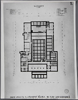 Ladislav Beisetzer, Ján Kočí, Fakulta architektúry a pozemného staviteľstva SVŠT v Bratislave, Neznámy autor – Návrh domu osvety a závodných klubov, III.typ - 400 sedadiel. Pôdorys suterénu (M1:100) 