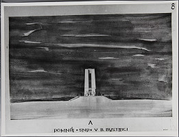 Ladislav Beisetzer, Neznámy autor – Súťaž na pomník SNP na Bánoši v Banskej Bystrici. Perspektívny pohľad zpredu 