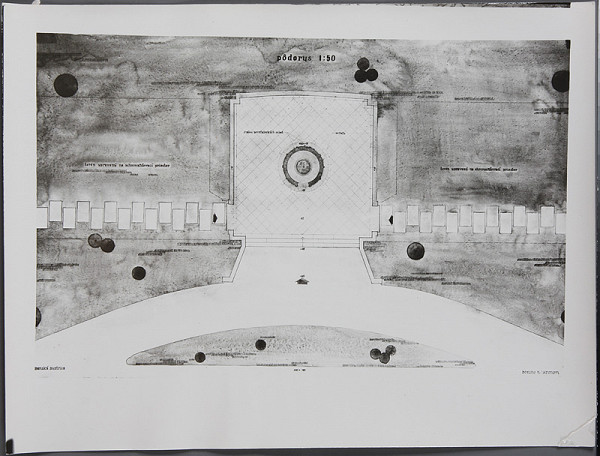 Ladislav Beisetzer, Ladislav Snopek, Imrich Vysočan, Neznámy autor – Pomník SNP "Vápenka" v Nemeckej. Pôdorys prízemia (M1:50) 